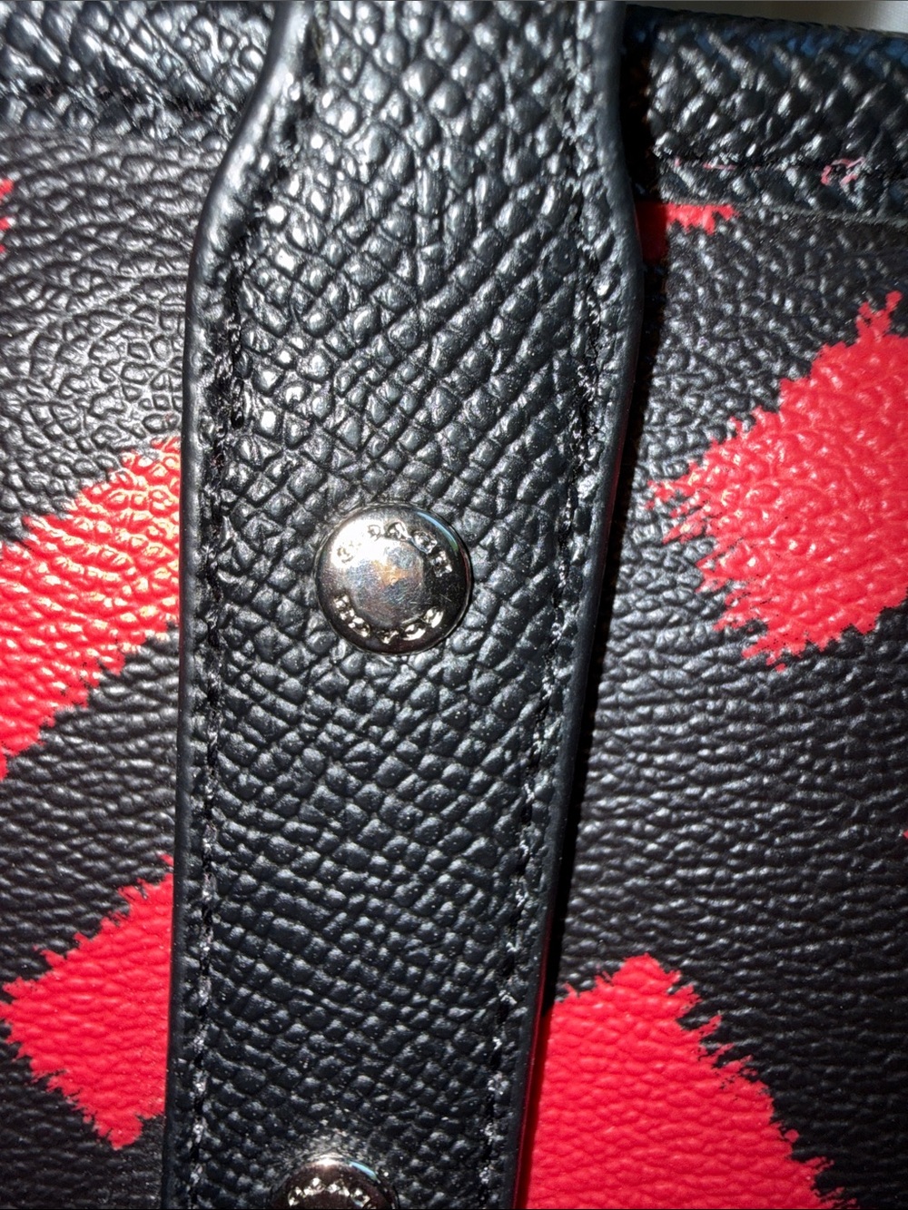 Coach Women's Black & Red Patterned Tote Bag - Picture 3 of 16